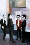 Robert Dickerson, Conference in the Street 1997, 1997, synthetic polymer paint on canvas