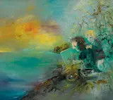 David Boyd, The Painter on the Beach 1969, 1969, oil on composition board