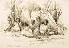 Thomas Balcombe, Gundaroo Natives 1853, 1853, ink and pencil on paper