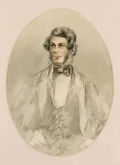 Thomas Balcombe, Self Portrait c1855, c1855, watercolour on paper
