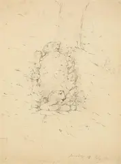 Thomas Balcombe, Study for Graves at the Turon 1852, 1852, pencil on paper
