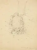 Thomas Balcombe, Study for Graves at the Turon 1852, 1852, pencil on paper
