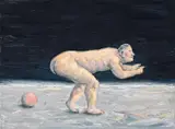Peter Booth, Painting (Bending Figure with Ball) 1999