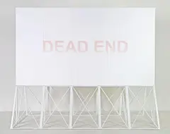 Callum Morton, Monument #5 - Dead End 2006 2006-2019, 2006-2019, wood and acrylic paint sculpture on table