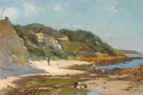 Florence Fuller, Untitled (possibly Black Rock), oil on canvas