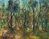 John Perceval, Ti Tree and She Oaks 1959, 1959, oil on board