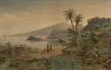 Eugene von Guerard, Strada di Messina a Catania 1856, 1856, ink and watercolour on paper