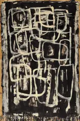 Ian Fairweather, Fascismo 1963, 1963, synthetic polymer paint and gouache on cardboard on hardboard