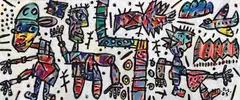 Just Following Orders 2005 by David Larwill, 2005, synthetic polymer paint on canvas, offered Nov 2018