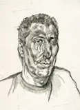 Lucian Freud, Head of Ali 1999, 1999, etching on Somerset textured white paper