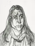 Lucian Freud, Portrait Head 2001, 2001, etching on Somerset textured white paper