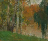 E. Phillips Fox, Riverside, Charterisville c1899, c1899, oil on canvas on board