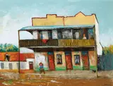 Sali Herman, Terrace Houses, Balmain 1966, 1966, oil on canvas