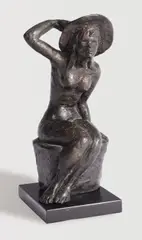 Girl with Hat by Guy Boyd, bronze, sold Nov 2018