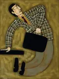 John Baird, Leap 2004, 2004, oil on board