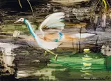 Albert Tucker, Water Bird 1965, 1965, oil on board