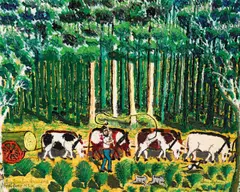 Sam Byrne, Big Timber Transport, North Coast NSW, oil on board