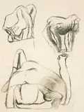 Brett Whiteley, Study for Sculpture 1961-62, 1961-62, charcoal on paper