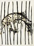 Hyena 1965 by Brett Whiteley, 1965, colour screenprint, sold Nov 2018