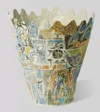Stephen Benwell, Large Vase (2) 2000, 2000, painted and glazed stoneware