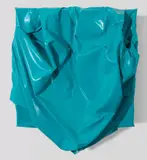 Angela de la Cruz, Loose Fit (Turquoise) 2004, 2004, oil on canvas on wood