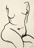 Brett Whiteley, Female Nude 1976, 1976, ink on paper