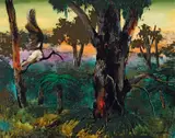 Albert Tucker, Ibis in Flight c1975, c1975, oil on board