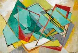 Frank Hinder, Untitled (Geometric Abstract) 1954, 1954, oil on board