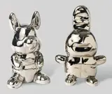 Michael Doolan, Happily Ever After - Little Rabbit/Big Mouth 2005-06, 2005-06, ceramic with platinum lustre (2)