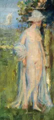 Nude c1912 by E. Phillips Fox, c1912, oil on panel, sold Aug 2018