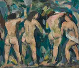 William Frater, Bathers 1971, 1971, oil on board