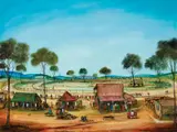 St Patrick's Day Races 1987 by Pro Hart, 1987, oil on linen, sold Aug 2018
