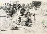 Lindfield Gardens 1978 by Brett Whiteley, 1978, screenprint, sold Aug 2018