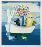 Charles Blackman, All on a Summer's Day, screenprint