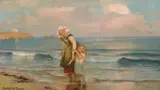 Rupert Bunny, Mother and Child on the Beach c1894
