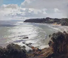 Penleigh Boyd, The Jetty 1920, 1920, oil on board