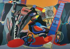 Alun Leach-Jones, Instruments for a Solitary Navigator #21 1998-99, 1998-99, synthetic polymer paint on canvas