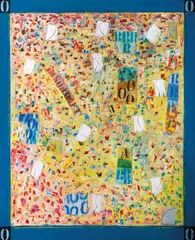 Untitled 21 (X,O Series) 1997 by Paul Partos, 1997, oil on linen, sold Apr 2018