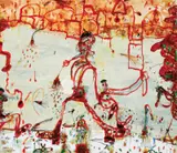 John Olsen, Sweeping St Mark’s Square, Venice 1993-94, 1993-94, oil on canvas