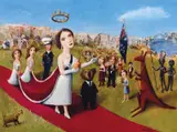 The Regal Procession 1995 by Garry Shead, 1995, oil on board, sold Apr 2018