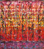 Michael Johnson, Vermilion 1995, 1995, oil on canvas