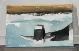 John Kelly, Upside Down Cow 2001, 2001, conté, watercolour and gouache on paper