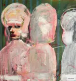 Three Figures c1965 by Charles Blackman, c1965, oil on canvas, offered Apr 2018