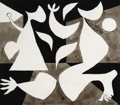 John Coburn, Lament 1966, 1966, pen, ink and wash on paper