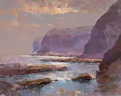 The Surge of the Sea, Avoca c1968 by Rubery Bennett, c1968, oil on canvas on board, sold Apr 2018