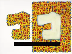Assertive Absence 1999 by Jonathan Lasker, 1999, oil on canvas, sold Apr 2018