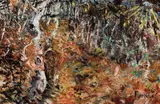 John Perceval, Surveyors' Flags under Black Mountain 1966, 1966, oil on composition board