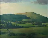 Charles Meere, Bexhill, Lismore 1957, 1957, oil on board