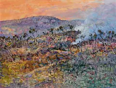 William Boissevain, Bushfire c2003, c2003, oil on board