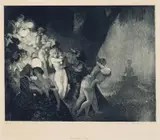 Norman Lindsay, Moonlight's Piper 1925, 1925, aquatint and etching